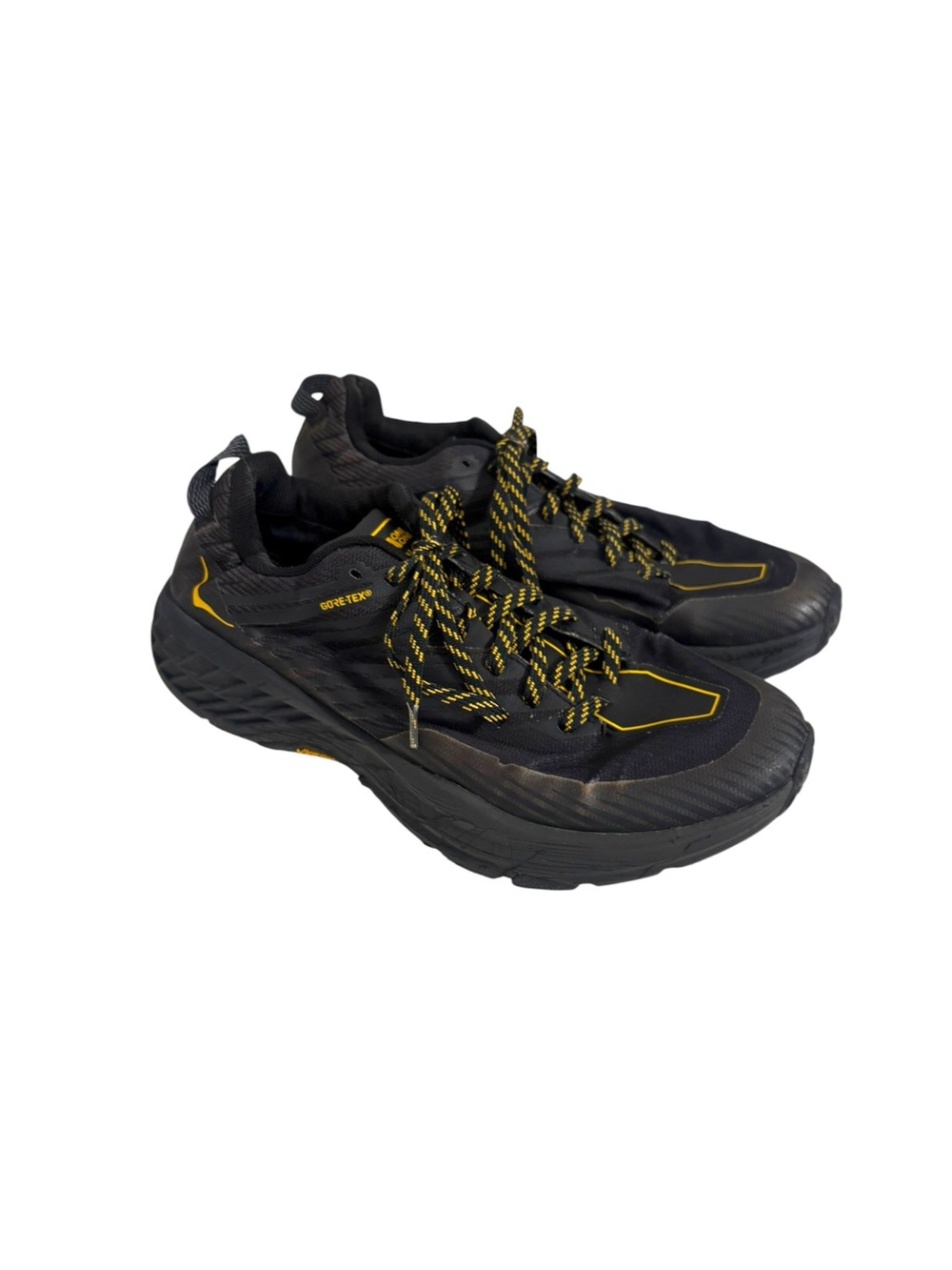 HOKA One One Size 9 Speedgoat 4 Gore-Tex Black Yellow Shoes Athletic Running Gym
